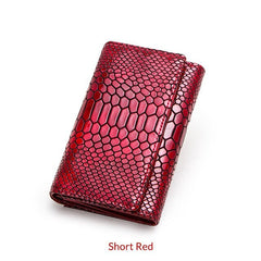Women's wallets leather pouch genuine snake pattern