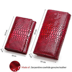 Women's wallets leather pouch genuine snake pattern