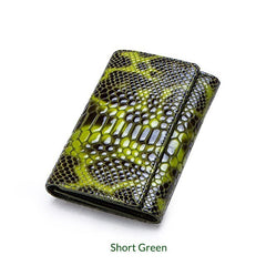 Women's wallets leather pouch genuine snake pattern
