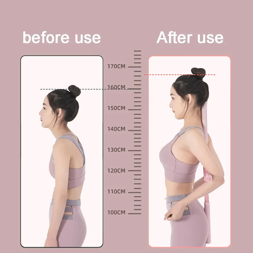 Adjustable Posture Corrector Stick for Back Support & Alignment – Yoga & Home Fitness Tool