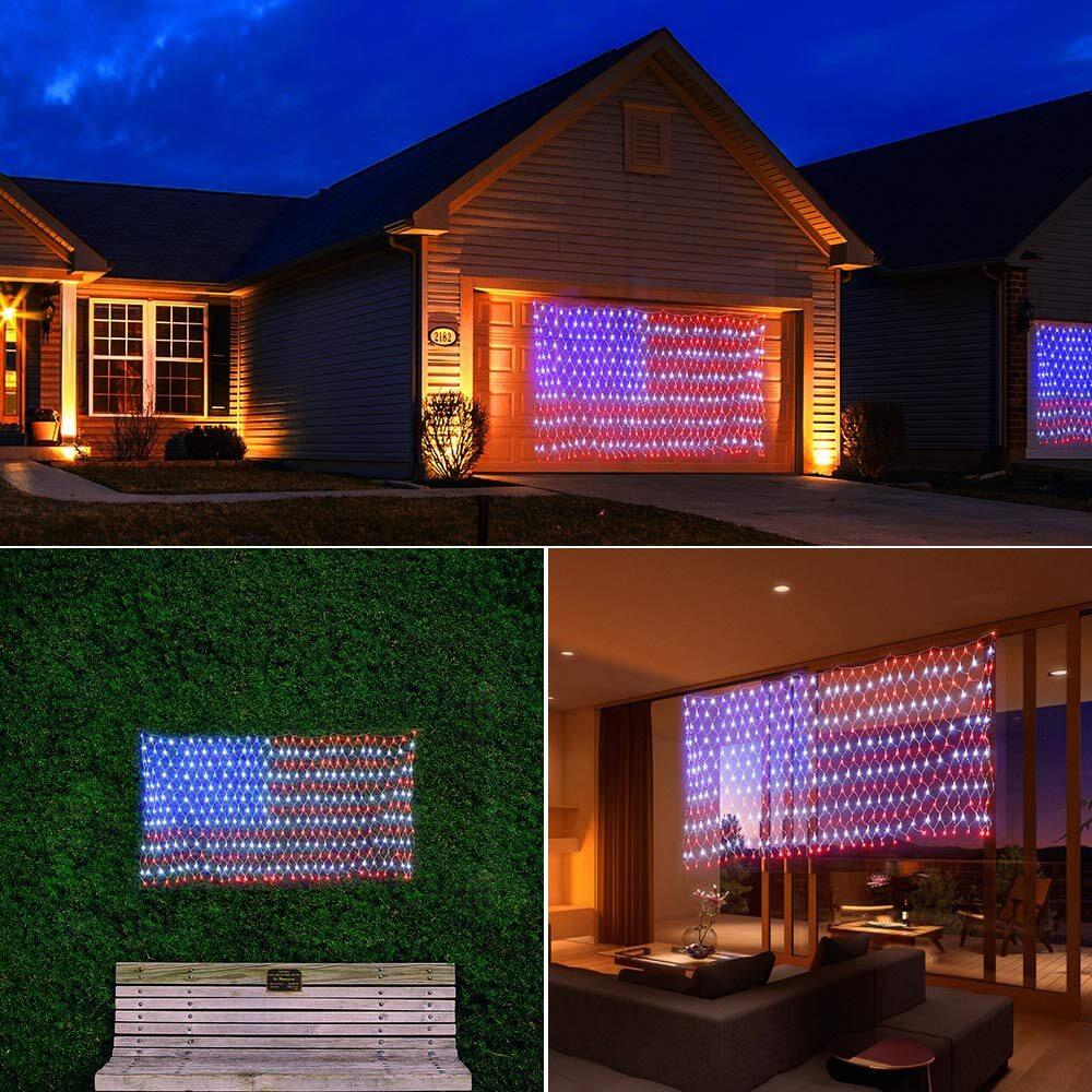 American Flag LED String Lights